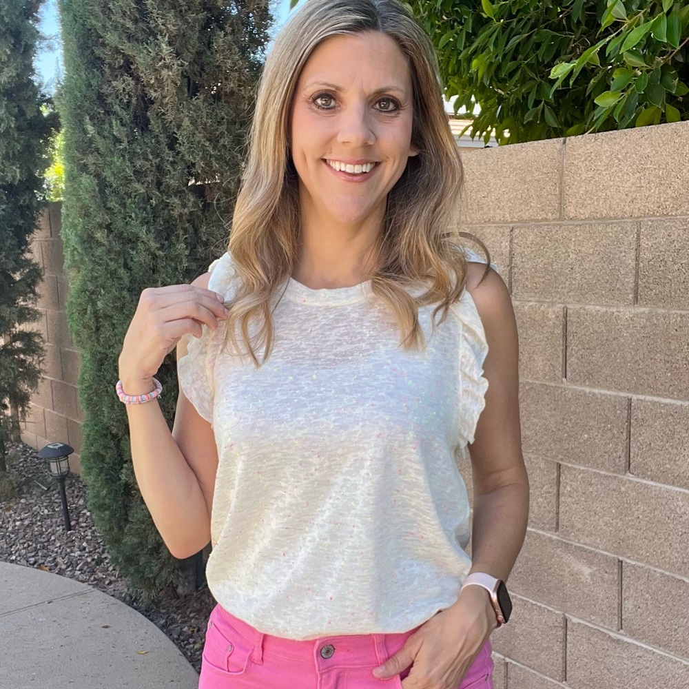 Neon Confetti Sleeveless Tank Top
